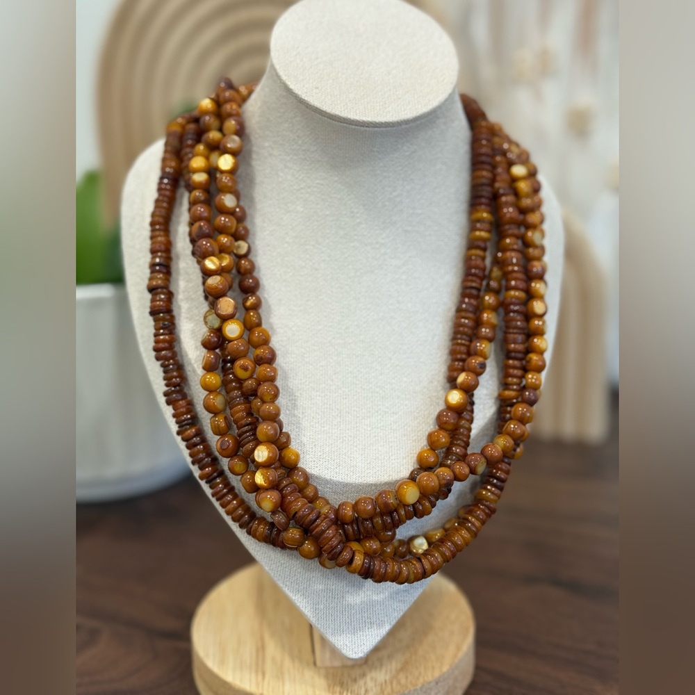 Hespera 5 Strand Beaded Boho Chic Necklace